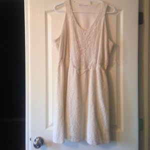 Cute lace cream color dress