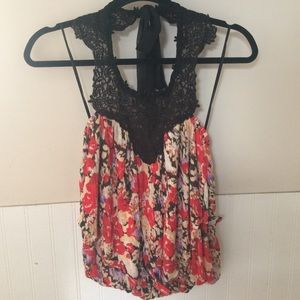 Free people floral halter top