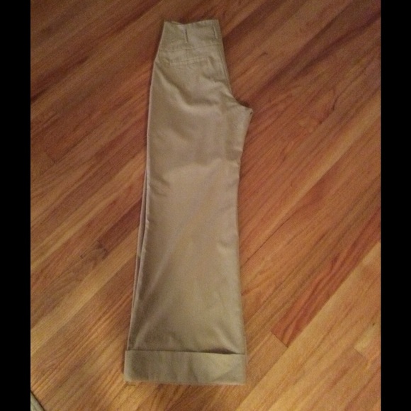 Tan High waisted wide leg pant