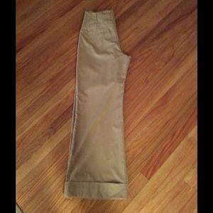 Tan High waisted wide leg pant