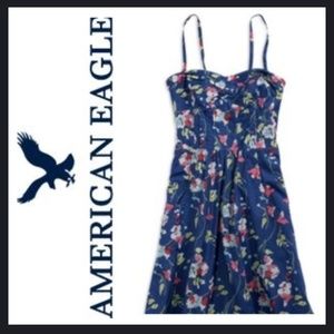 American eagle blue floral dress