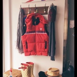 Red Adidas Puff Vest