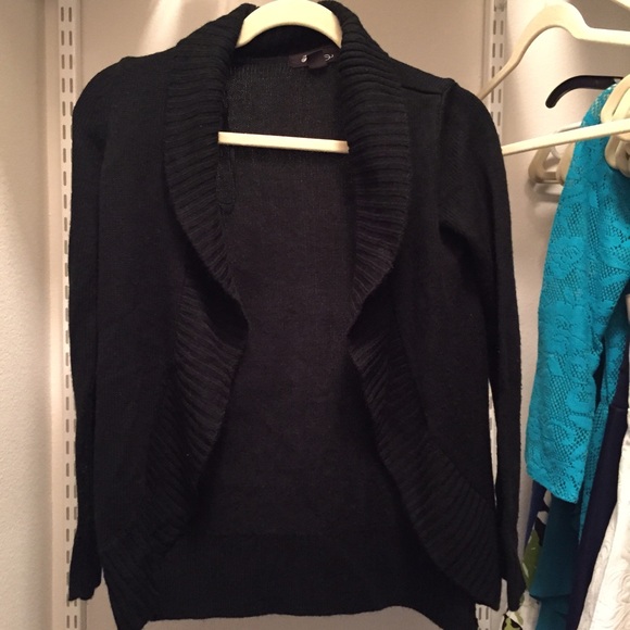 Black Open Knit Cardigan - Picture 1 of 1