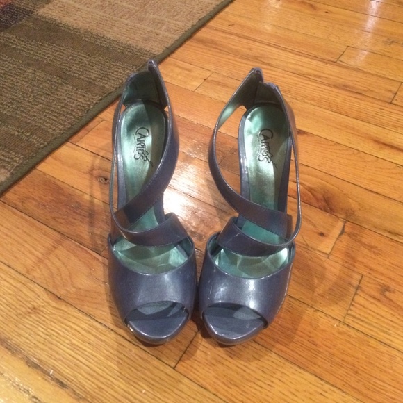 Carlos Santana powder blue sandal heel