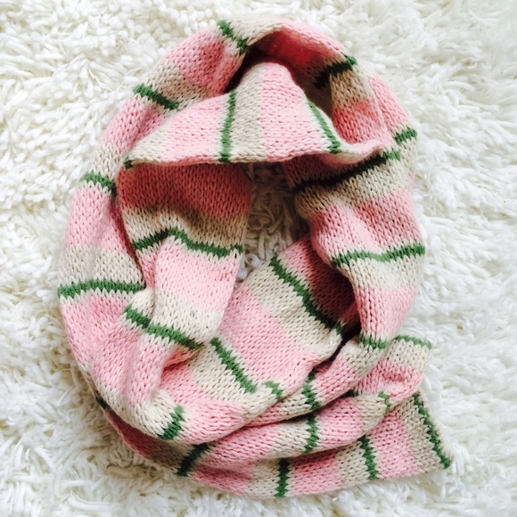 AE Green, Pink, & Cream Striped Knit Scarf! - Picture 2 of 3