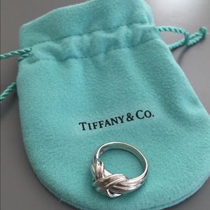 Tiffany's love knot ring in White gold, size 5