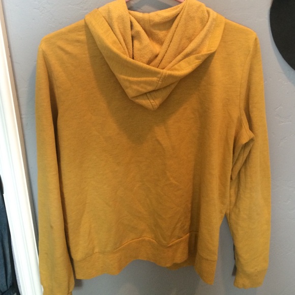 mustard yellow zip up hoodie