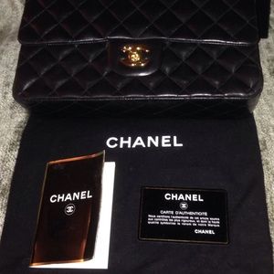 Authentic vintage Chanel bag in black