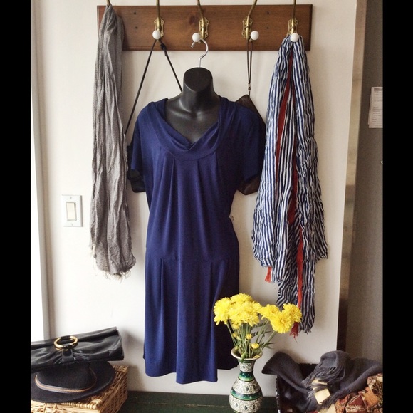 Banana Republic Navy Drop Waist Dress