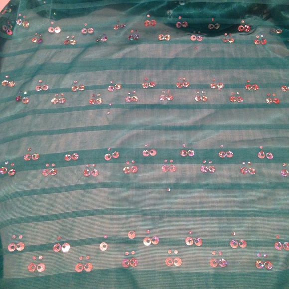 Teal Chiffon Scarf - Picture 2 of 2