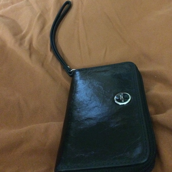 Zip wristlet.