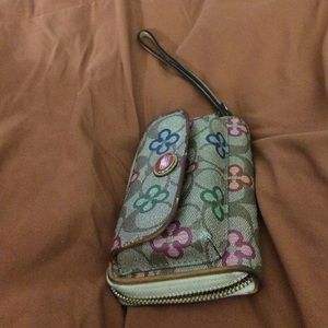 Coach phone wallet.