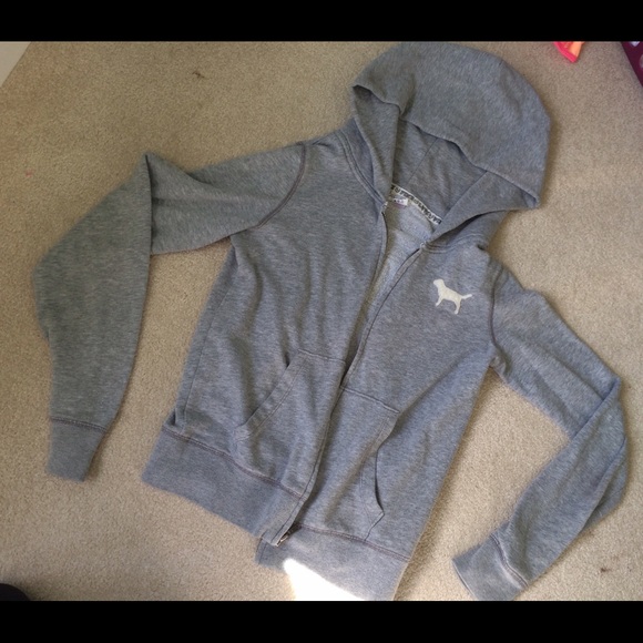 Brand new Victoria's Secret PINK grey zipup jacket