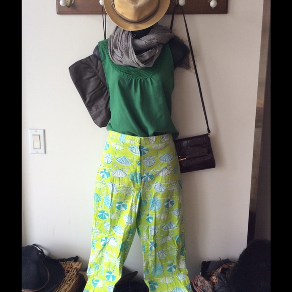 Vintage Lilly Pulitzer Beach Print Capris
