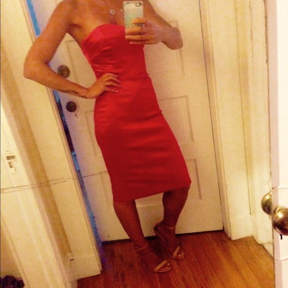 Red Sweetheart Corset Dress