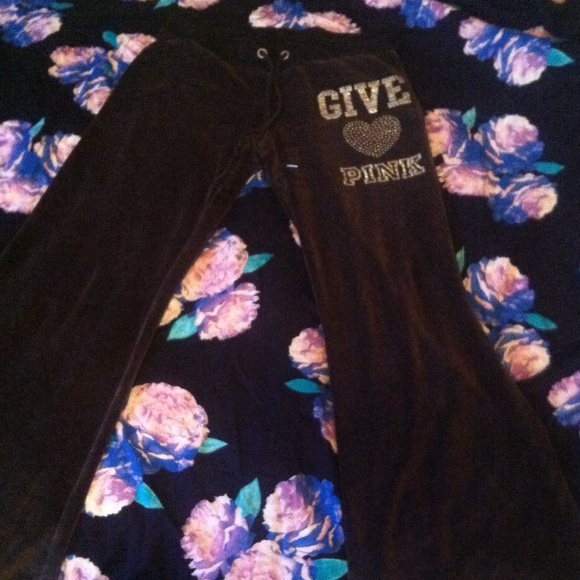 Victoria secret velour swear pants