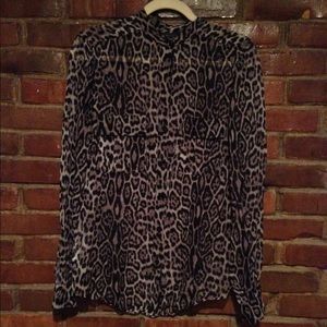 BCBG Animal Print Bouse