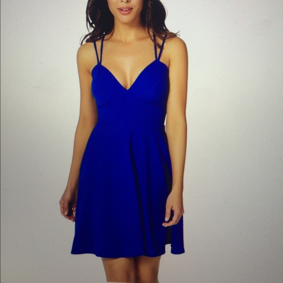 Blue strappy dress