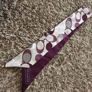 Coach silk pony tail scarf