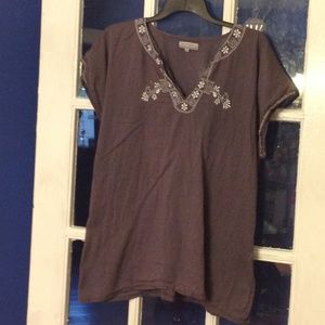 Grey peasant top