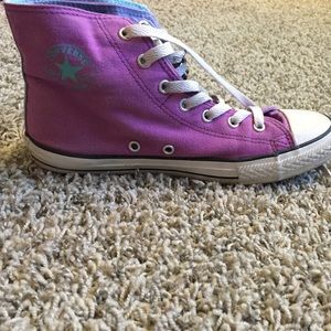 Purple high top converse