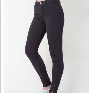ALMOST BLACK SIDE ZIP PANT