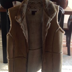 Faux shearling vest