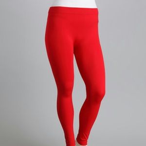 Red leggings