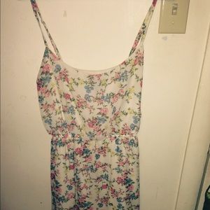 White W/ Multi. Colored Floral Print