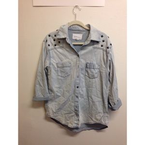 BCBG Denim Button Up