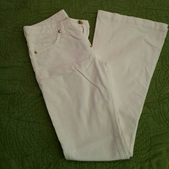 White pants  flare leg