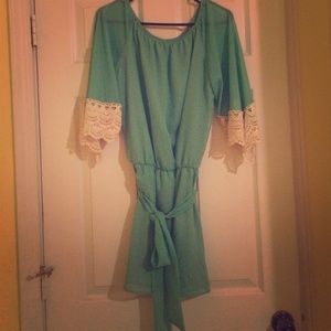 Mint green boutique dress