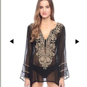Black swim coverup