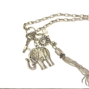 Silver elephant necklace!