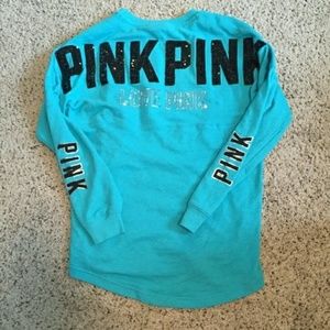 HTF Victorias Secret Bling Varsity Crew