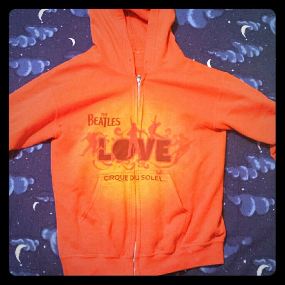 Beatles Love Cirque Du Soleil Orange Sweatshirt