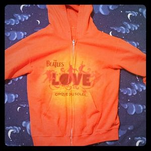 Beatles Love Cirque Du Soleil Orange Sweatshirt
