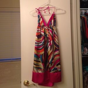 Halter colorful dress