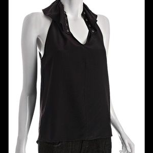 Geren Ford Grommet Collar Tank, Black, Small