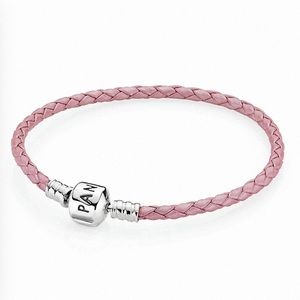 Pandora pink braided bracelet (small)