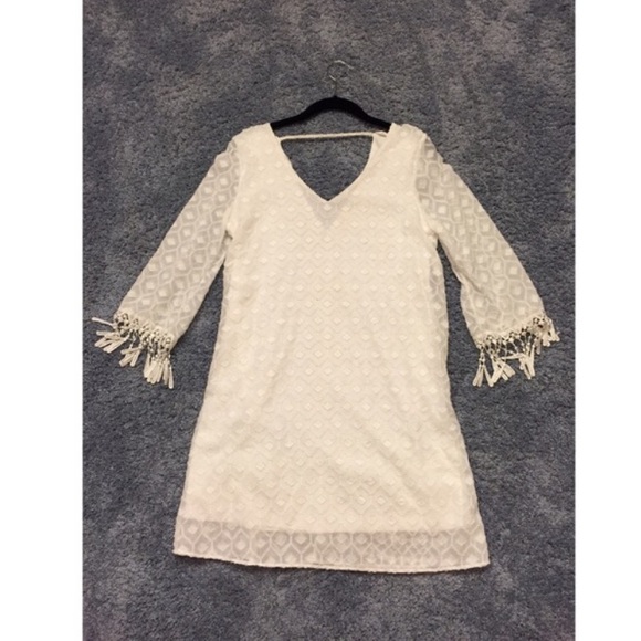 White fringe Nordstom dress
