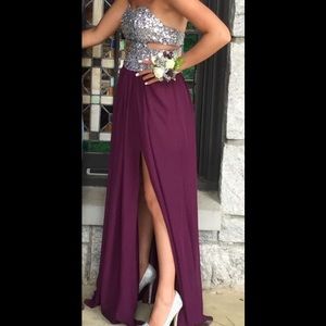 Purple prom dress ,worn once OFFERS ACCEPTED