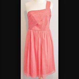 Jcrew Lucienne Silk Chiffon Coral Dress Petite 4