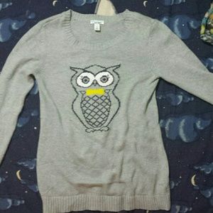 Old Navy Gray Owl Sweater