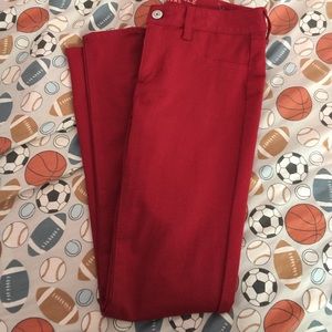 Red American Eagle jeggings
