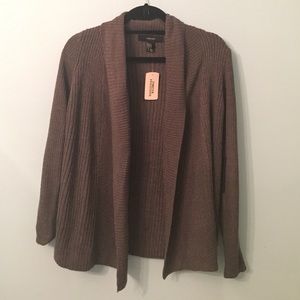 Forever21 gray knit cardigan sweater