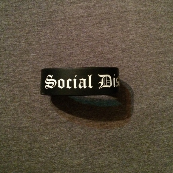 Social Distortion rubber bracelet from Hot Topic
