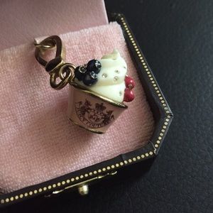 Juicy Couture Ice Cream Cup charm in gold