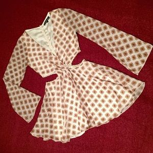 For Love and Lemons Side Cutout Chiffon Dress