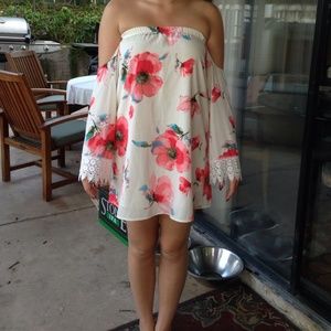 Floral Off-the-shoulder Dress